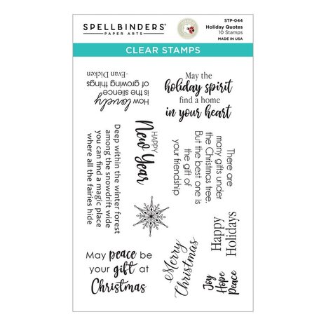 Spellbinders Holiday Quotes Clear Stamp (STP-044) (OUTLET) Spellbinders Holiday Quotes Clear Stamp (STP-044) (OUTLET)