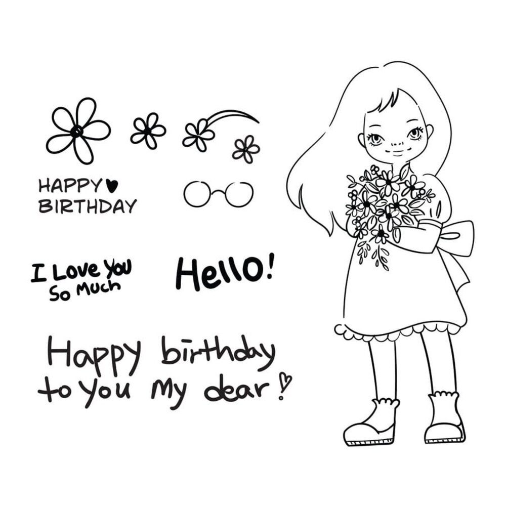 Spellbinders Darling Bouquet Clear Stamp (STP-042) (OUTLET)