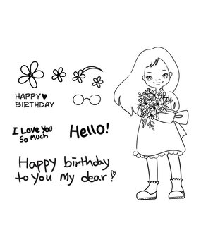 Spellbinders Darling Bouquet Clear Stamp (STP-042) (OUTLET)