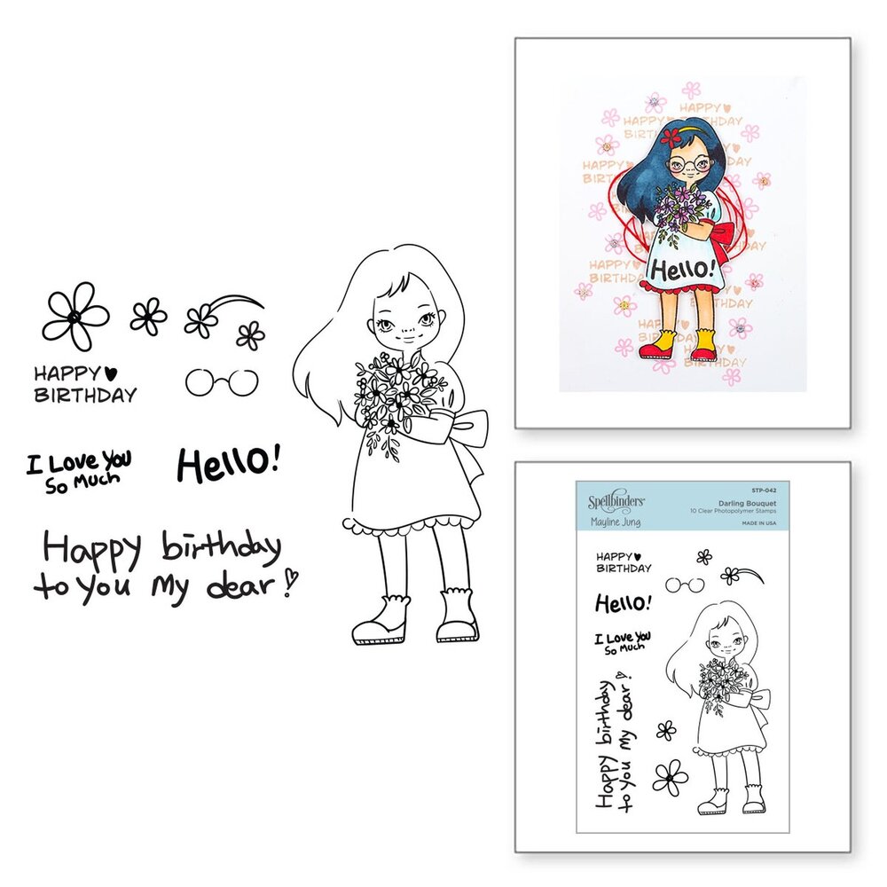Spellbinders Darling Bouquet Clear Stamp (STP-042) (OUTLET)