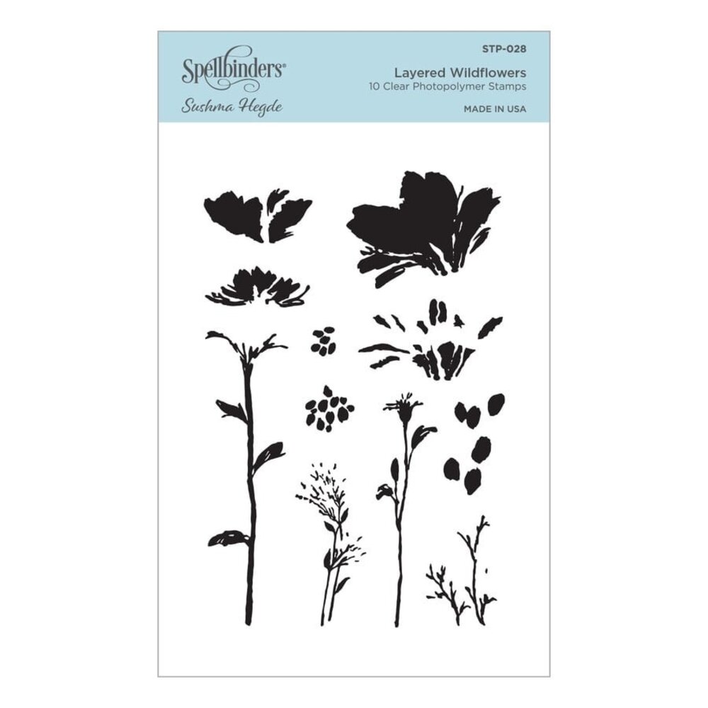 Spellbinders Layered Wildflowers Clear Stamps (STP-028) (OUTLET) Spellbinders Layered Wildflowers Clear Stamps (STP-028) (OUTLET)