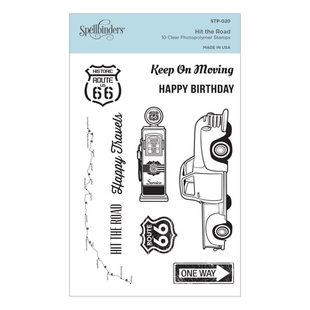 Spellbinders Hit the Road Clear Stamp (STP-020) (OUTLET)
