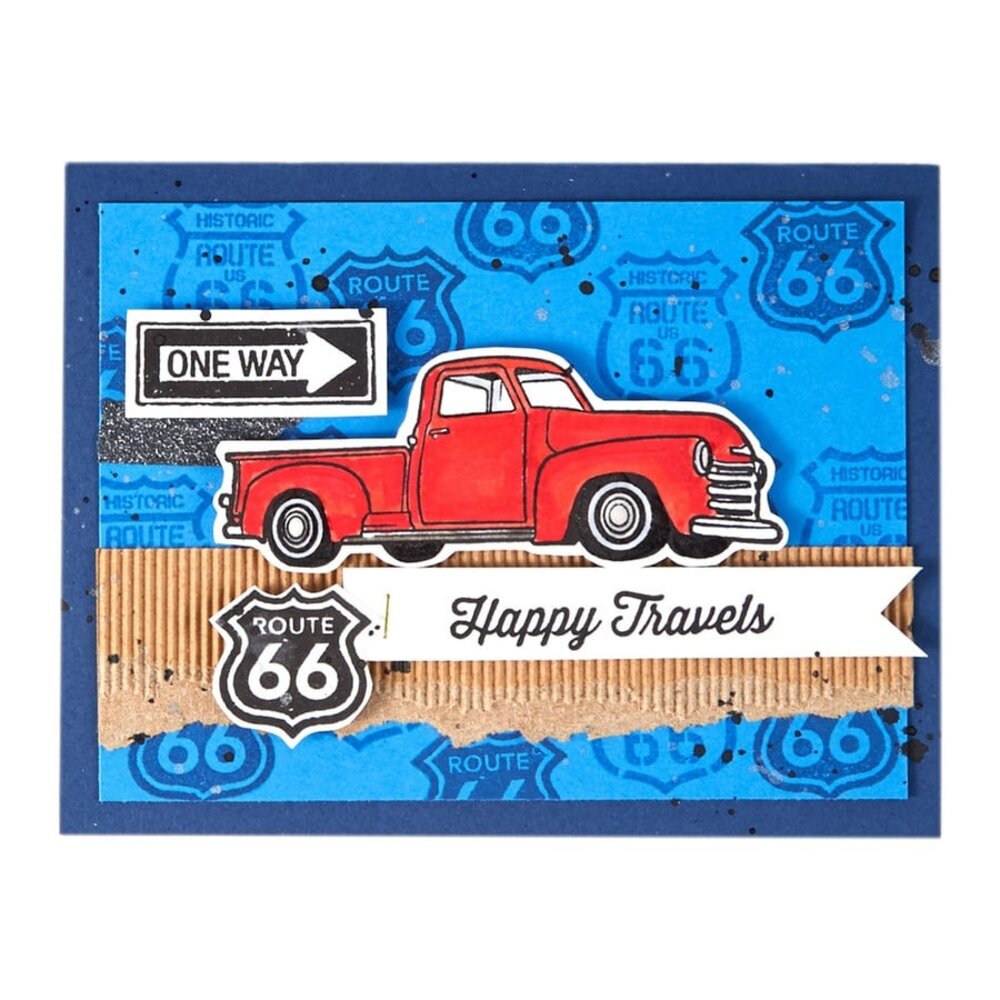 Spellbinders Hit the Road Clear Stamp (STP-020) (OUTLET)