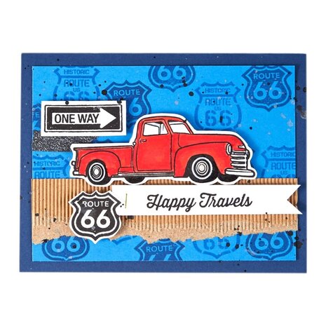 Spellbinders Hit the Road Clear Stamp (STP-020) (OUTLET)