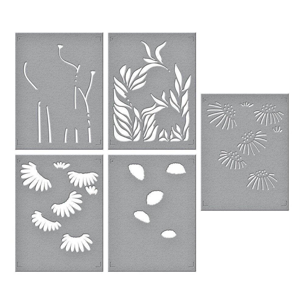 Spellbinders Coneflower Layered Stencil (STN-077) (OUTLET)