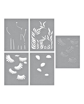 Spellbinders Coneflower Layered Stencil (STN-077) (OUTLET)