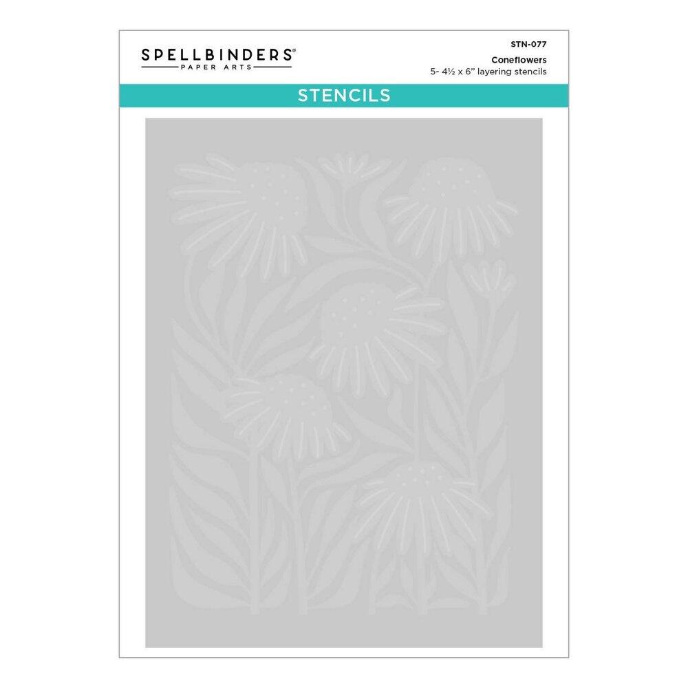 Spellbinders Coneflower Layered Stencil (STN-077) (OUTLET)