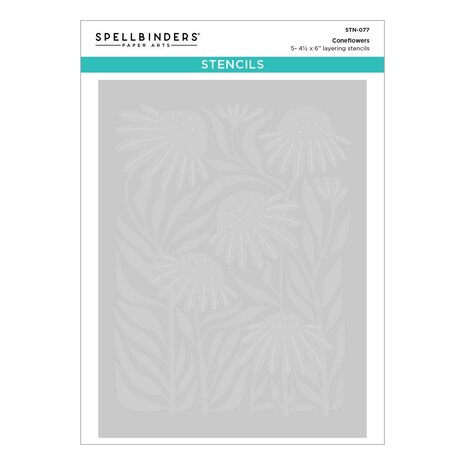 Spellbinders Coneflower Layered Stencil (STN-077) (OUTLET)