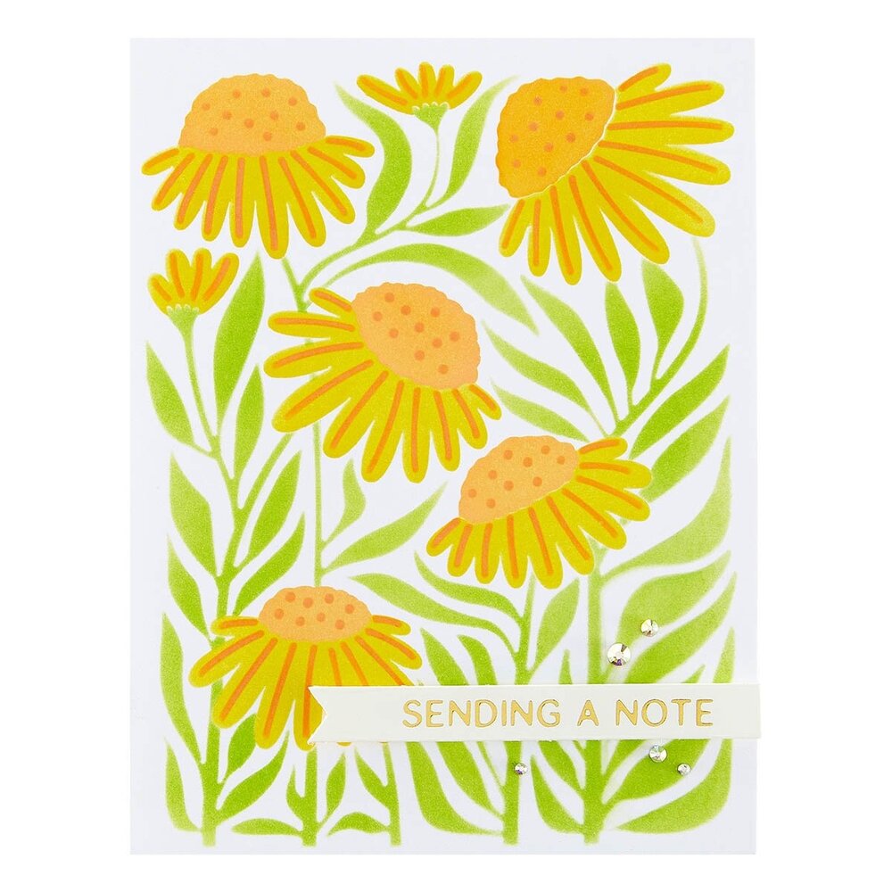 Spellbinders Coneflower Layered Stencil (STN-077) (OUTLET)