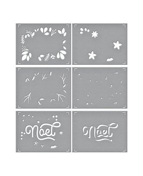 Spellbinders Layered Noel Foliage Stencils (STN-067) (OUTLET)