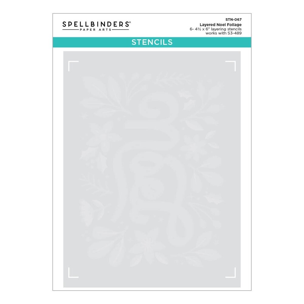 Spellbinders Layered Noel Foliage Stencils (STN-067) (OUTLET)