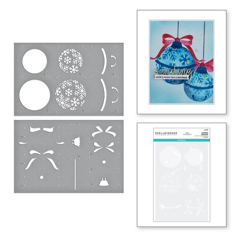 Spellbinders Snowflake Ornaments Stencil (STN-065) (OUTLET) Spellbinders Snowflake Ornaments Stencil (STN-065) (OUTLET)