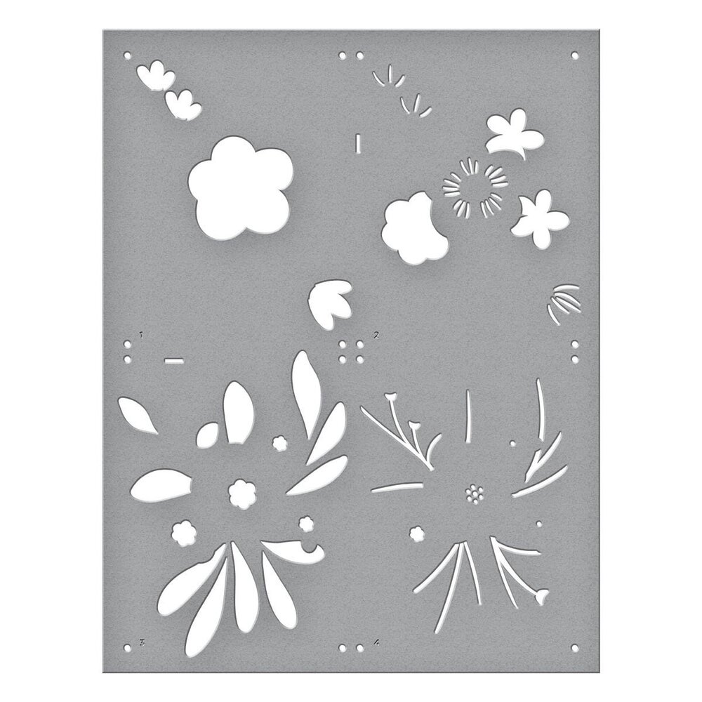 Spellbinders Hello Blooms Stencil (STN-063) (OUTLET) Spellbinders Hello Blooms Stencil (STN-063) (OUTLET)