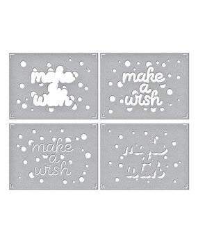 Spellbinders Layered Make a Wish Confetti Stencils (STN-053) (OUTLET)