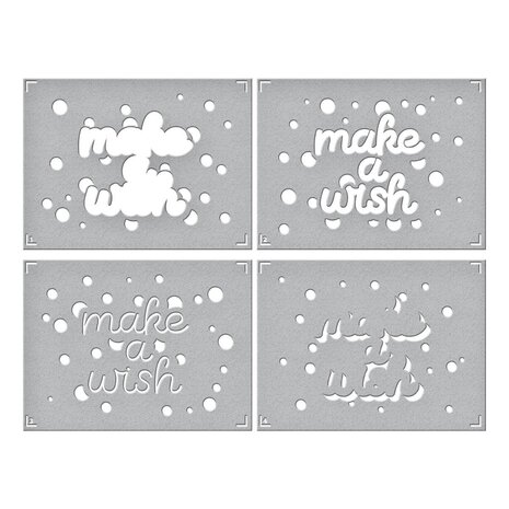 Spellbinders Layered Make a Wish Confetti Stencils (STN-053) (OUTLET)