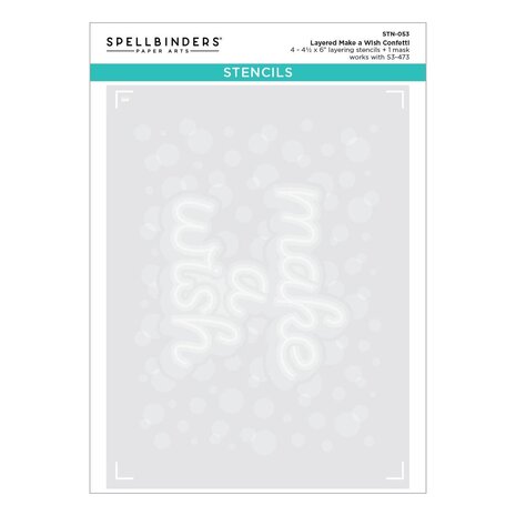 Spellbinders Layered Make a Wish Confetti Stencils (STN-053) (OUTLET)