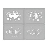 Spellbinders Layered Floral Hello Stencils (STN-051) (OUTLET)