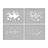 Spellbinders Layered Floral Hello Stencils (STN-051) (OUTLET)