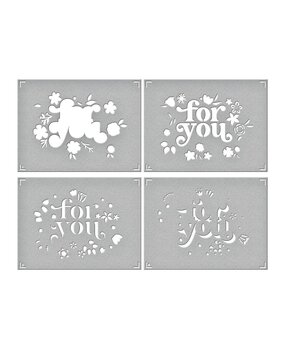 Spellbinders Layered Floral For You Stencils (STN-050) (OUTLET)