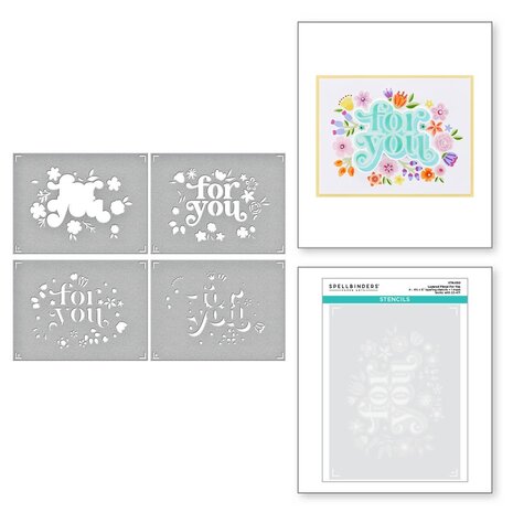 Spellbinders Layered Floral For You Stencils (STN-050) (OUTLET) Spellbinders Layered Floral For You Stencils (STN-050) (OUTLET)