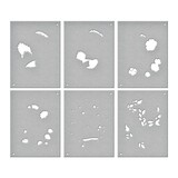 Spellbinders Stylish Oval Floral Bird Layering Stencils (6pcs) (STN-049) (OUTLET)