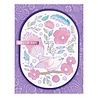 Spellbinders Stylish Oval Floral Bird Layering Stencils (6pcs) (STN-049) (OUTLET)