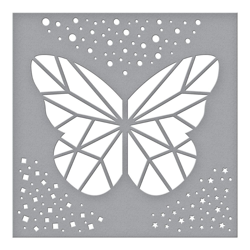 Spellbinders Geometric Butterfly Stencil (STN-007) (OUTLET)