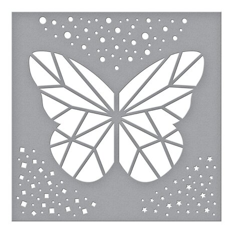 Spellbinders Geometric Butterfly Stencil (STN-007) (OUTLET)