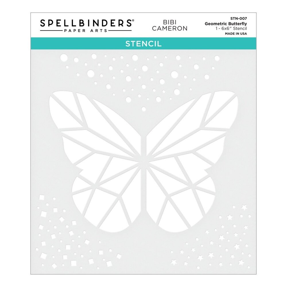Spellbinders Geometric Butterfly Stencil (STN-007) (OUTLET)