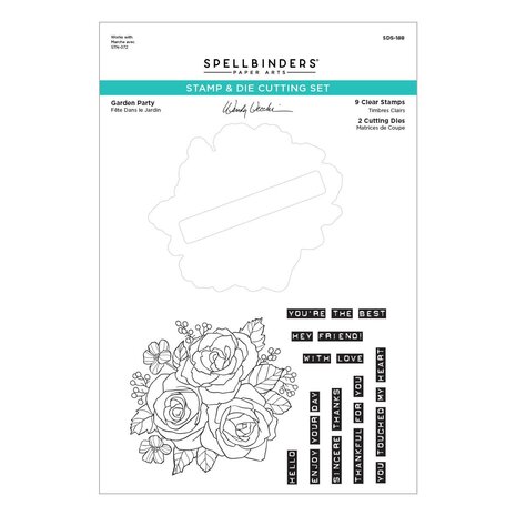 Spellbinders Garden Party Clear Stamp & Die Set (SDS-188) (OUTLET)