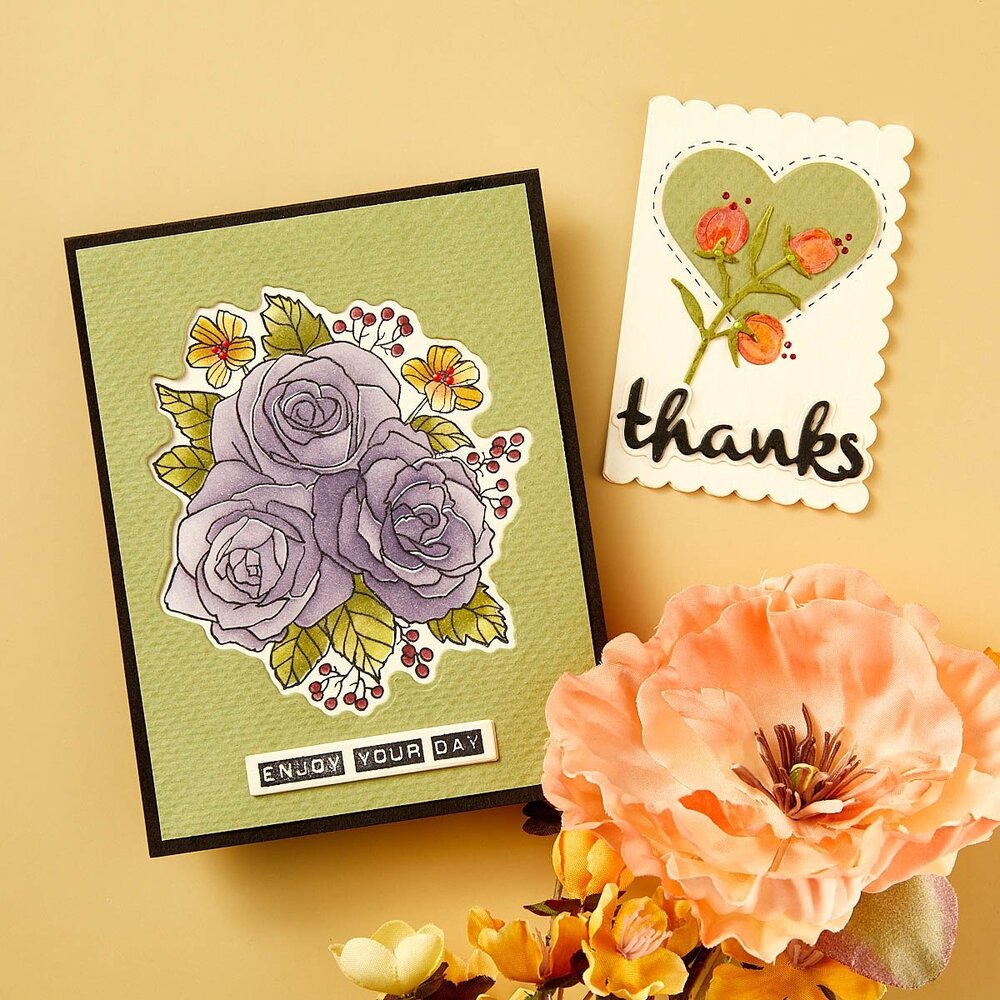 Spellbinders Garden Party Clear Stamp & Die Set (SDS-188) (OUTLET)