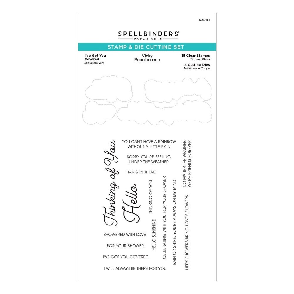 Spellbinders I've Got You Covered Clear Stamp & Die Set (SDS-181) (OUTLET)