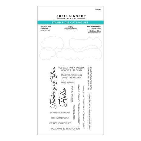 Spellbinders I've Got You Covered Clear Stamp & Die Set (SDS-181) (OUTLET)