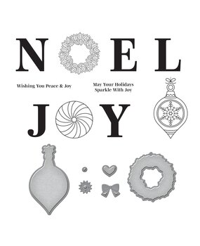 Spellbinders Big Holiday Words Clear Stamp & Die Set (SDS-179) (OUTLET)