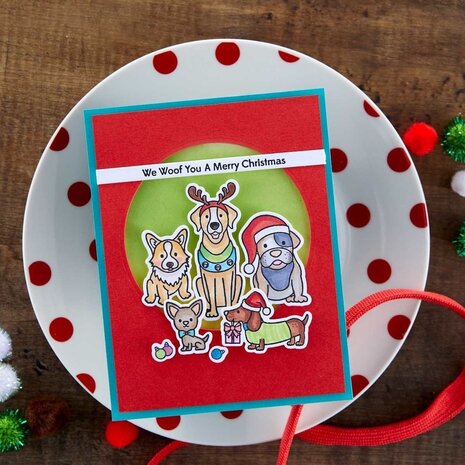 Spellbinders Christmas Pups Clear Stamp & Die Set (SDS-178) (OUTLET)