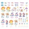 Spellbinders Dancin' Watercolor Celebrations Printed Die Cuts (SCS-329) (OUTLET)