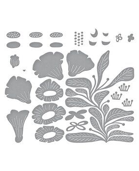 Spellbinders Fresh Picked Angel Trumpets Etched Dies (S7-242) (OUTLET)