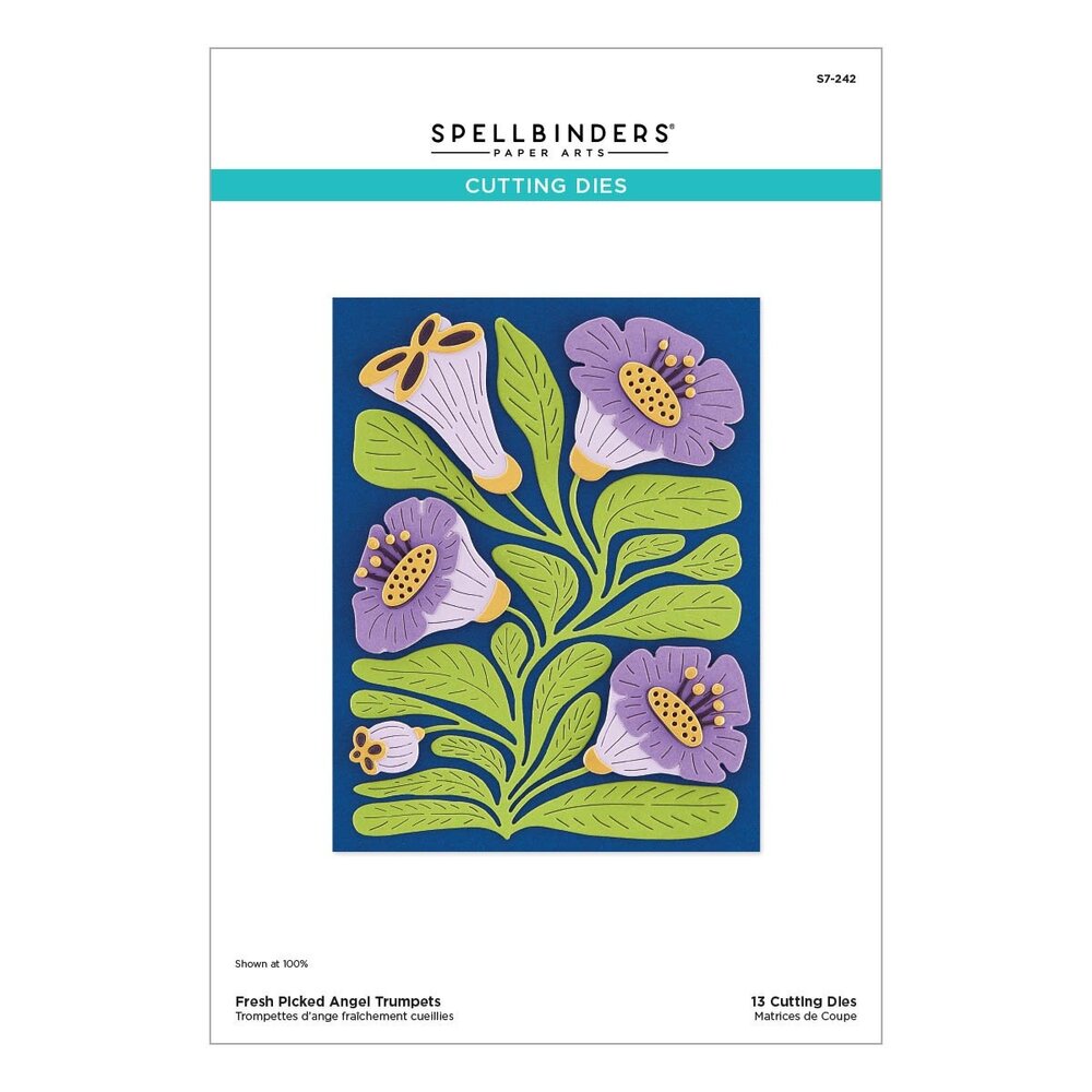 Spellbinders Fresh Picked Angel Trumpets Etched Dies (S7-242) (OUTLET)