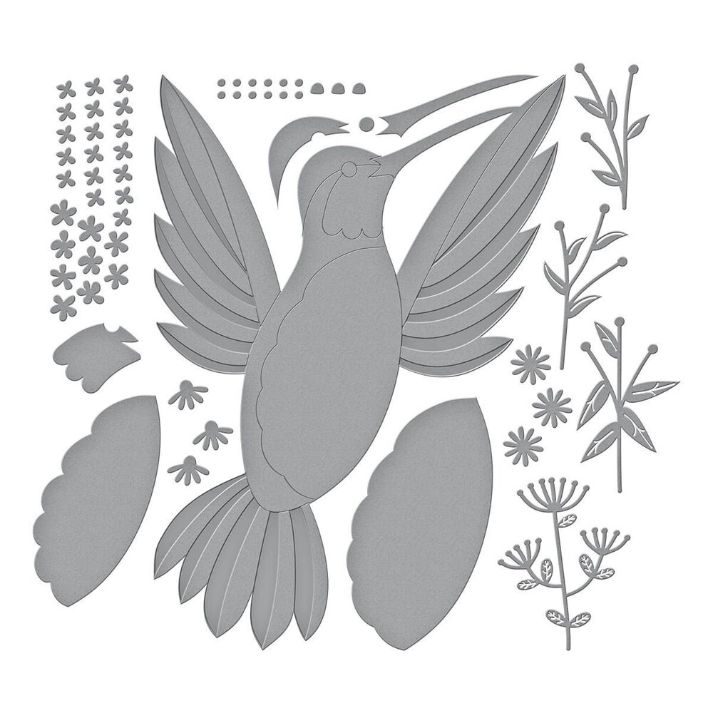 Spellbinders Hummingbird Card Creator Etched Dies (S7-231) (OUTLET)