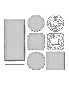 Spellbinders Scalloped Symphony Notecard Etched Dies (S6-177) (OUTLET)