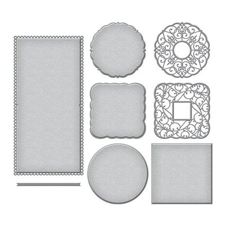 Spellbinders Scalloped Symphony Notecard Etched Dies (S6-177) (OUTLET)