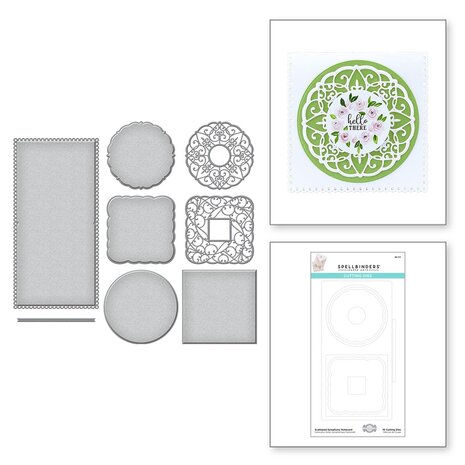 Spellbinders Scalloped Symphony Notecard Etched Dies (S6-177) (OUTLET)