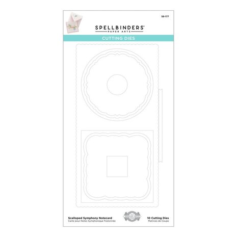 Spellbinders Scalloped Symphony Notecard Etched Dies (S6-177) (OUTLET)