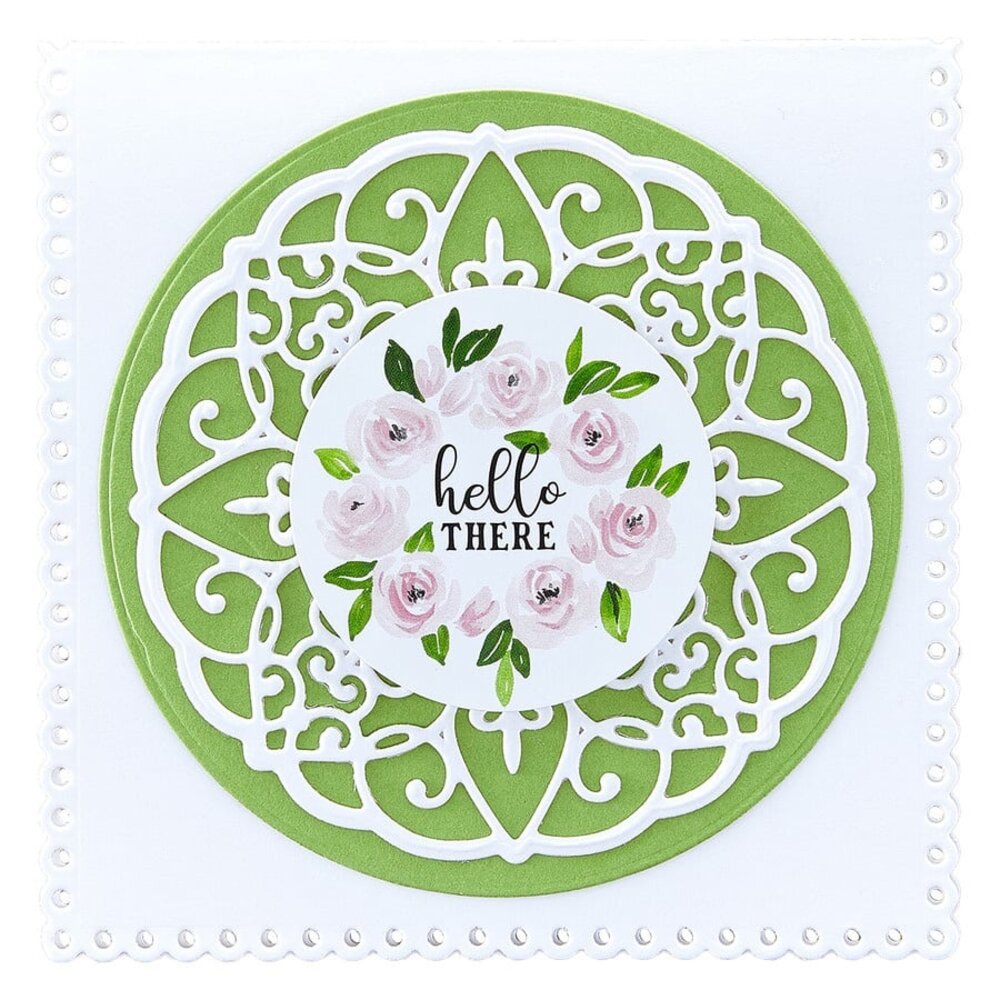 Spellbinders Scalloped Symphony Notecard Etched Dies (S6-177) (OUTLET)