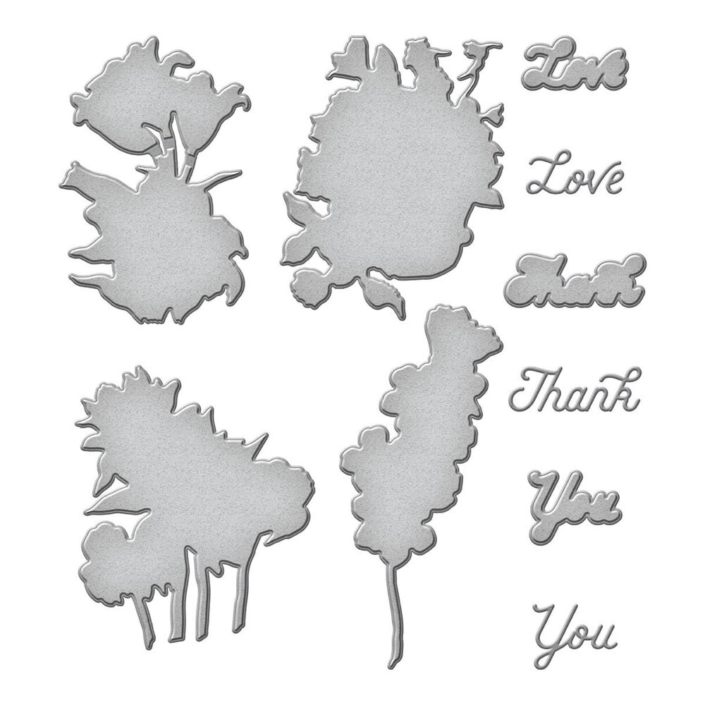 Spellbinders Inked Blooms Etched Dies (S5-581) (OUTLET)