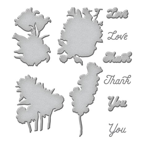 Spellbinders Inked Blooms Etched Dies (S5-581) (OUTLET)