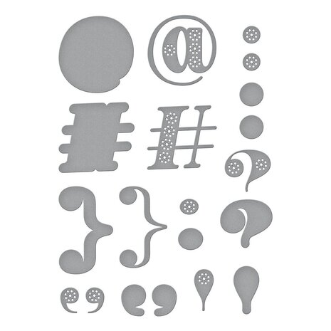 Spellbinders Stitched Punctuation and Symbols Etched Dies (S5-577) (OUTLET) Spellbinders Stitched Punctuation and Symbols Etched Dies (S5-577) (OUTLET)