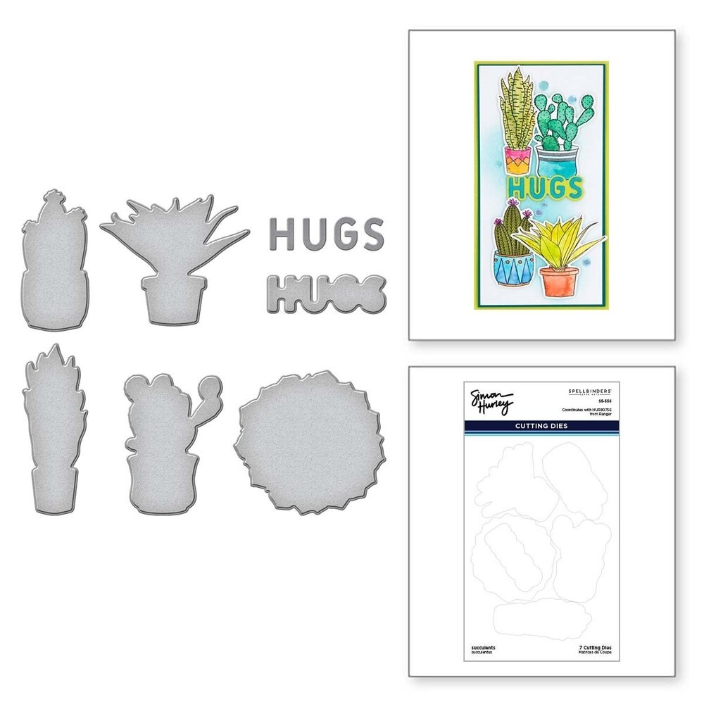 Spellbinders Succulents Etched Dies (S5-556) (OUTLET)