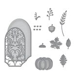 Spellbinders Fall Label Motifs Etched Dies (S5-519) (OUTLET)