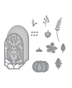 Spellbinders Fall Label Motifs Etched Dies (S5-519) (OUTLET)